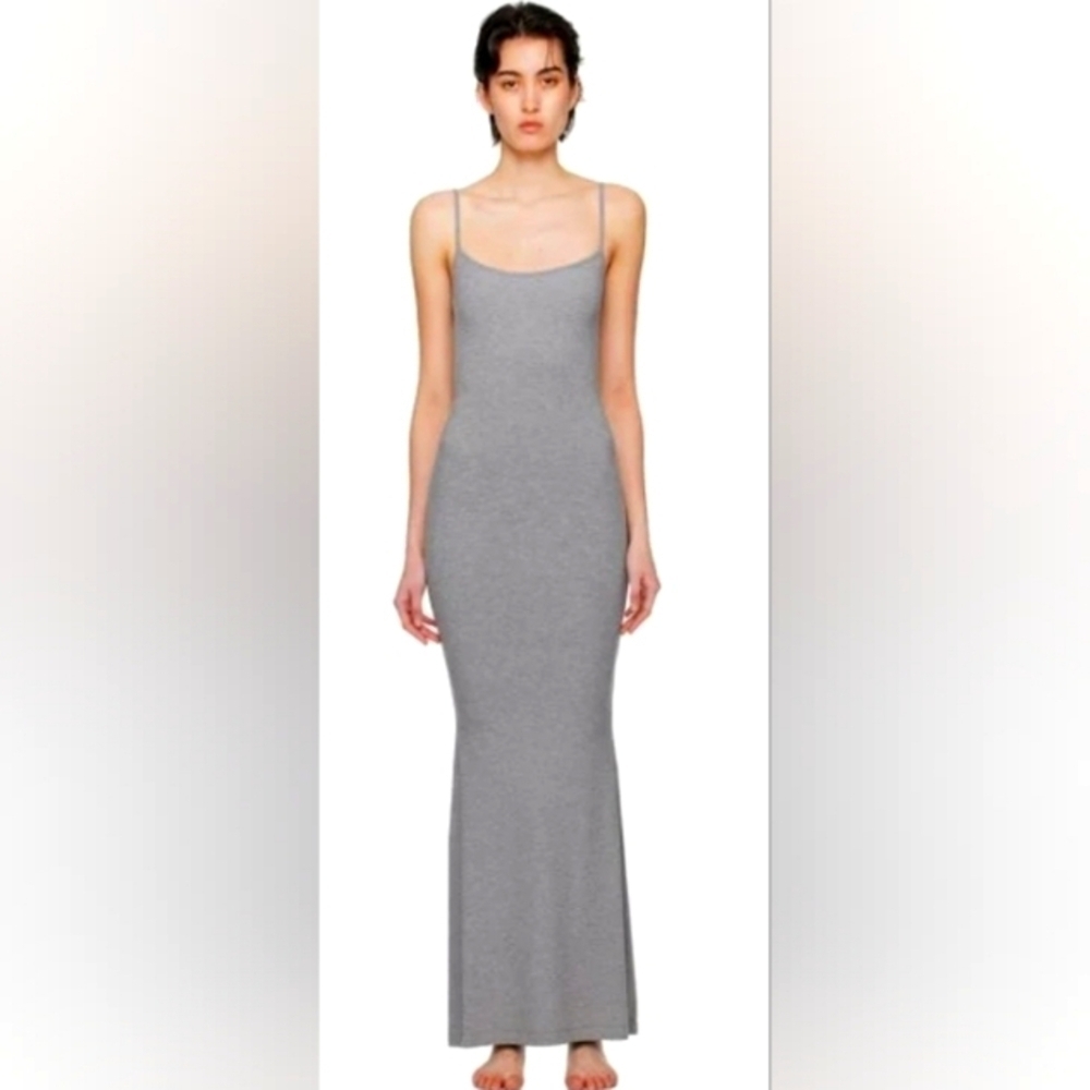Skims viral Soft Lounge ribbed maxi dress.